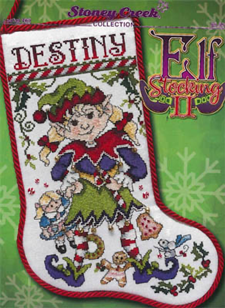 Elf Stocking II 115w x 170h by Stoney Creek Collection 19-2438