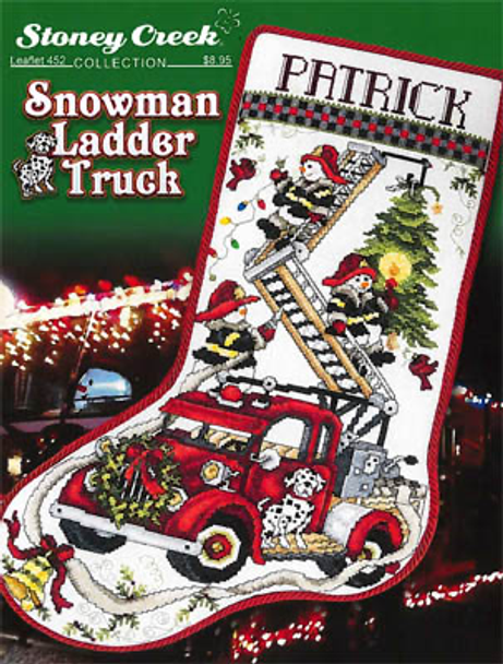 Snowman Ladder Truck 149w x 235h by Stoney Creek Collection 19-2189