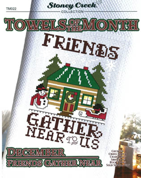 Towels Of The Month - December Friends Gather Near (TM022) 54w x 74h by Stoney Creek Collection 19-2884