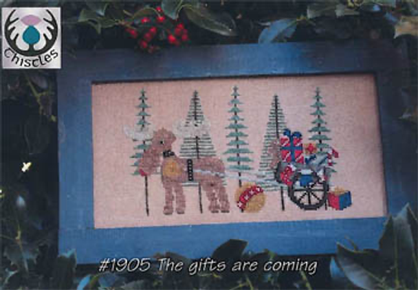 Gifts Are Coming 126w x 77h by Thistles 19-2620 YT