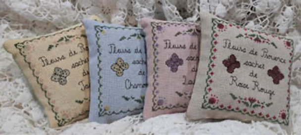 YT Flowers Of Provence Sachet Set by Vintage Needlearts