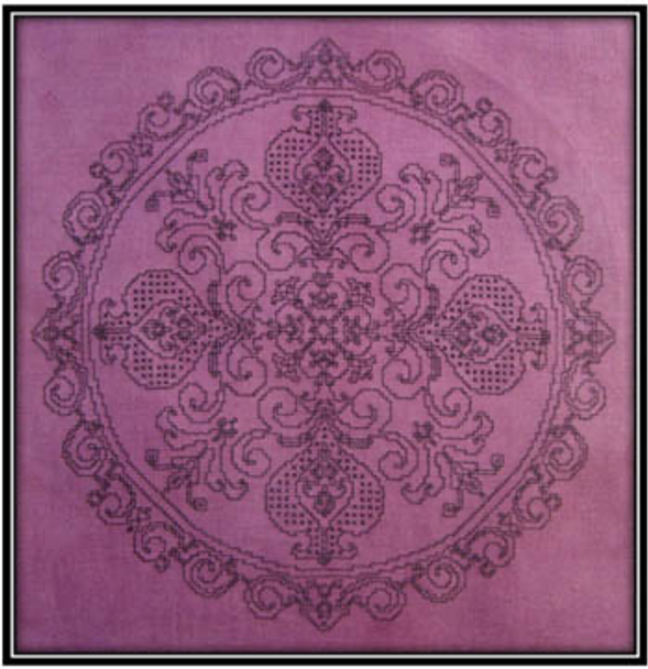 Pomegranate Lace In Blackwork 157w x 157h by Works By ABC 19-2724