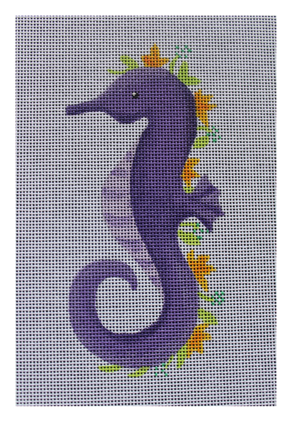 ME54 - Floral Seahorse 18 Mesh 2.75" x 5"  Madeleine Elizabeth