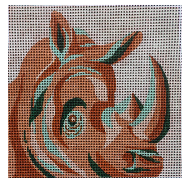 ME86 Color Block Rhino 13 Mesh 8" x 8" Madeleine Elizabeth