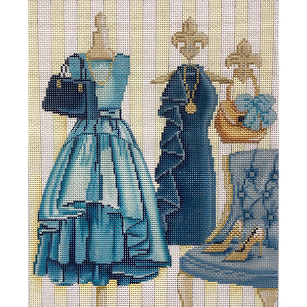 4104 BLUE DRESSING ROOM 9 x 11  13 Mesh Alice Peterson Designs