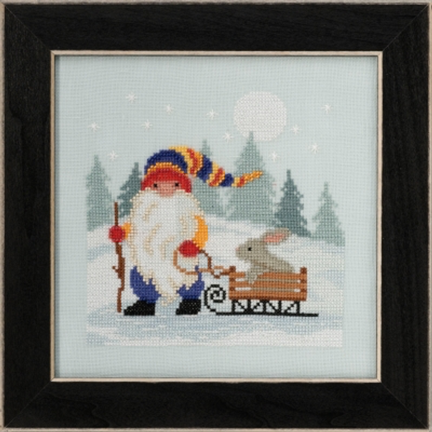 MH172012 Sledding Gnome (2020) Mill Hill Quartet Kit 