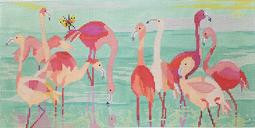 AS774 Flamingo Party 14x7  13 Mesh  Birds Of A Feather