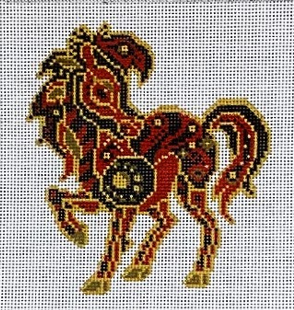 BP-82 Chinese Zodiac - Horse 5x5 18 Mesh BP Designs