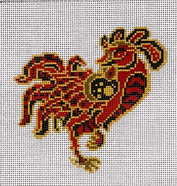 BP-74 Chinese Zodiac - Rooster 5x5 18 Mesh BP Designs