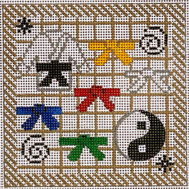 CH-546 Karate Square 4" x 4"  18 Mesh CH Designs