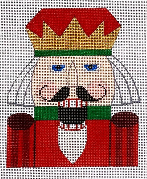 JC-34 Nutcracker Santa  18 Mesh Stitch Guide Included JANET CASEY