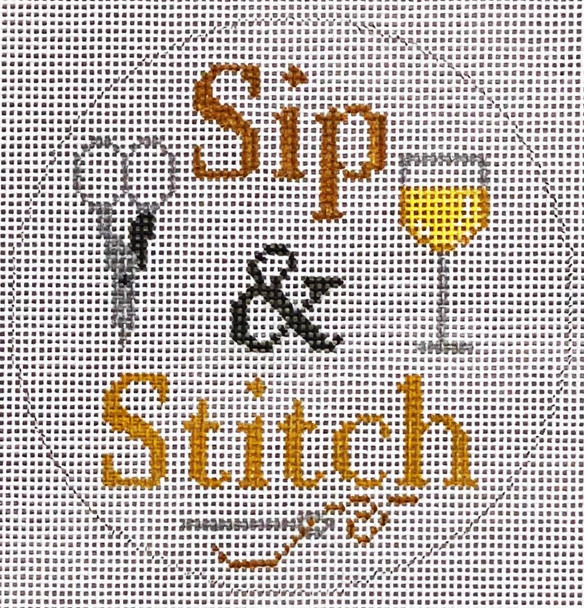 ZIA-161 White Sip & Stitch 4" Round 18 Mesh ZIA DESIGNS Danji Designs