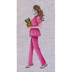 20106	RHD	ornament, nurse/dr in pink	03 x 06	18 Mesh Patti Mann 
