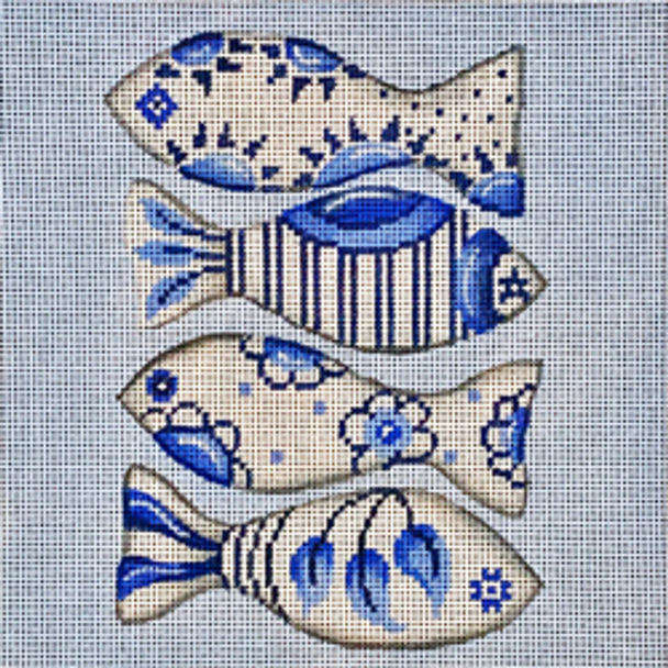 85066	PP	Blue and white china fish 08 x 08	13 Mesh Patti Mann 