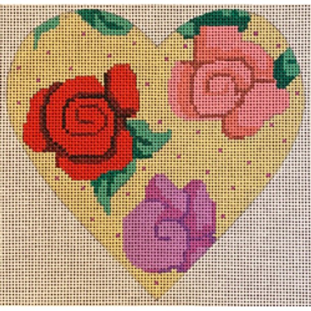 40140	HRT	heart, pastel roses on dotted background	05 x 05	18Mesh Patti Mann 