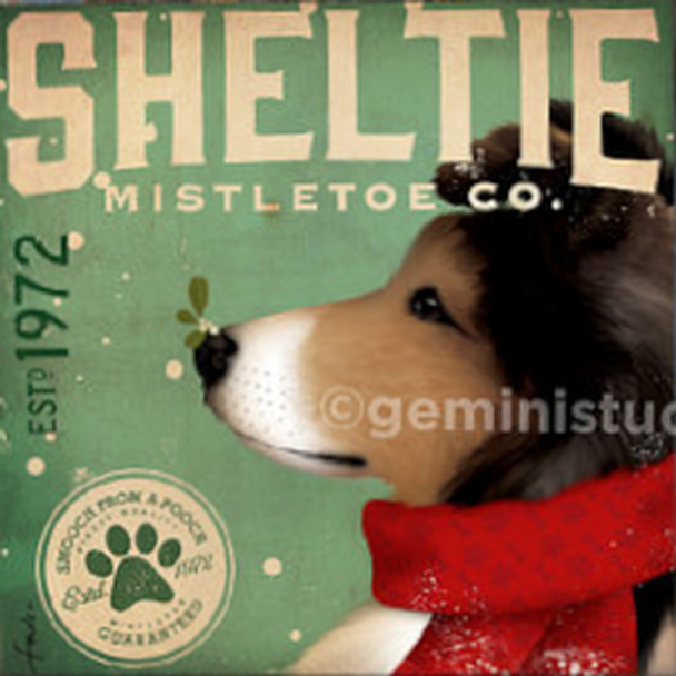 200 Series:  TC-SF-207 12x12 Sheltie Mistletoe 13 Mesh Tango & Chocolate