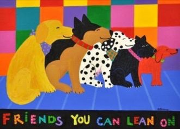 400 series:  402 Friends You Can Lean On Dogs 7x10 13 Mesh Tango & Chocolateart of Georgia Florena Shaban Tatutina