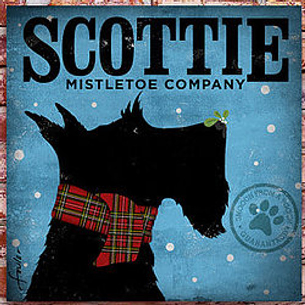 200 Series:  TC-SF-204 12x12 Scottie Mistletoe 13 Mesh Tango & Chocolate