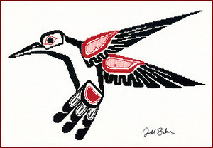 Salish Hummingbird 200w x 127h by Stitching Studio, The From the Artwork of Todd Jason Baker 13-2483  