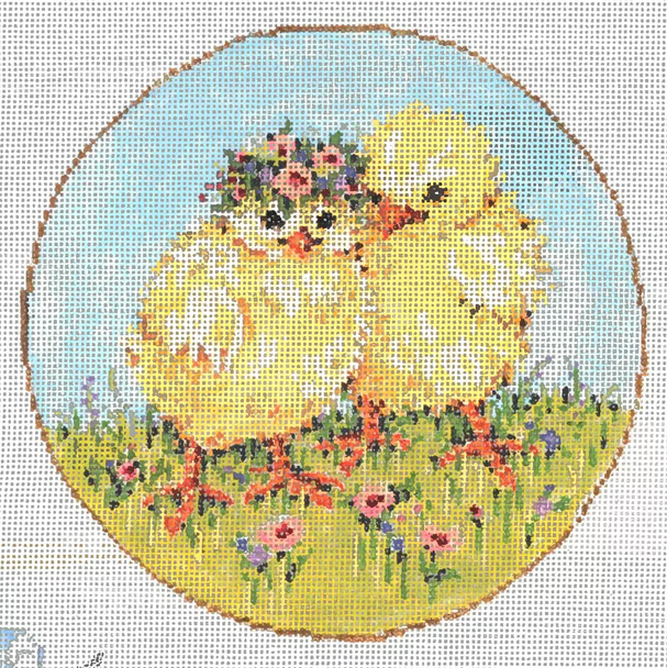 Fuzzies Chicks 6″ Diameter 18 Mesh Once In A Blue Moon By Sandra Gilmore 18-1254