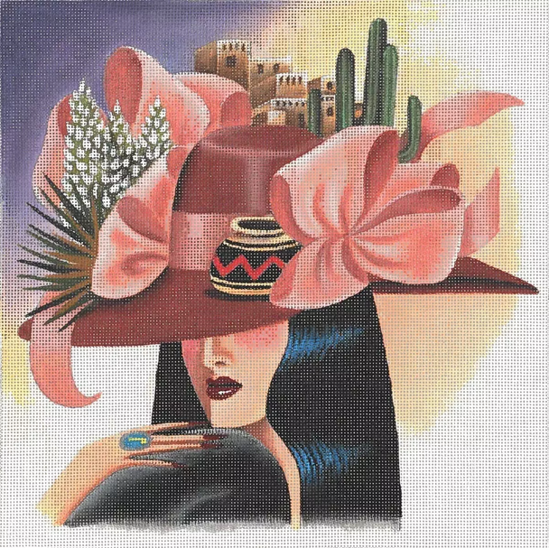 4911 Desert Song 10" x 10" 18 Mesh Leigh Designs Canvas Only Inquire If Stitch Guide Is Available