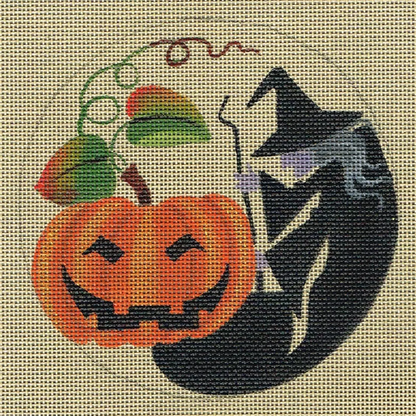 7804 Halloween 5”R 18 Mesh Leigh Designs Canvas Only Inquire If Stitch Guide Is Available