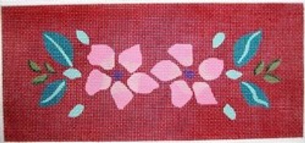 318 Pink Floral   8.25 x 3.75 18 Mesh Canvas Art By Barbi
