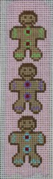 2709 Christmas Gingerbread Men  1.313 x 5 18 Mesh Canvas Art By Barbi RIBBON STICK