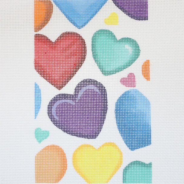 1188 Bubble Heart 4 x 6.33 18 Mesh Canvas Art By Barbi