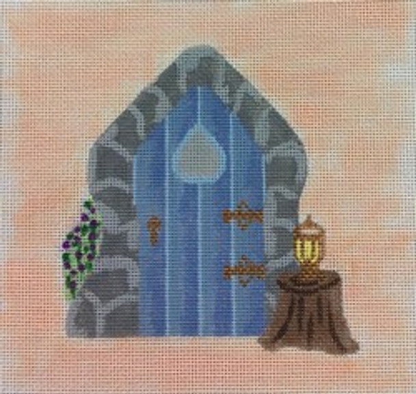 915	Fairie Door w/ Lantern 6 x 6 18 Mesh Canvas Art By Barbi