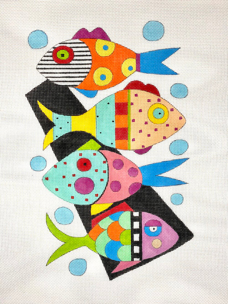 MH1920 Fish Family - Large 9.5 x 14 13 Mesh Mile High Princess Designs