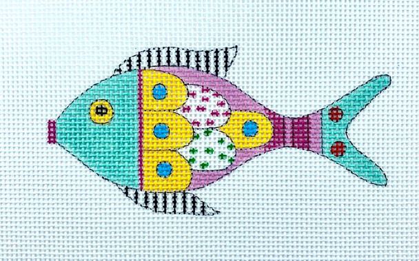 MH1933 Ruth Anne - Left Fish  4.5 x 2 18 Mesh Mile High Princess Designs