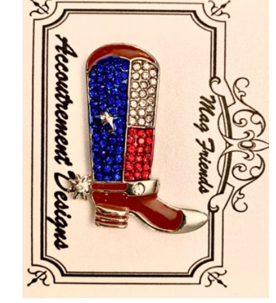 Texas Flag Boot NEEDLEMINDER  Magnet Accoutrement Designs