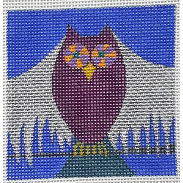 ZE658 Silver winged Owl  3″ x 3″ 18 Mesh Zecca