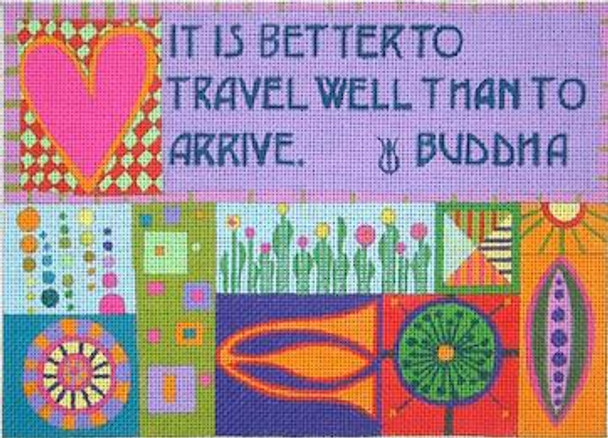 ZE185A	It is Better to Travel… small  8.5″ x 6 “ 18 Mesh Zecca