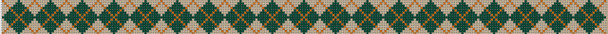 1691 Argyle - Green/Orange/ Khaki Background 15 Inches 18 Mesh Dog Collar The Meredith Collection