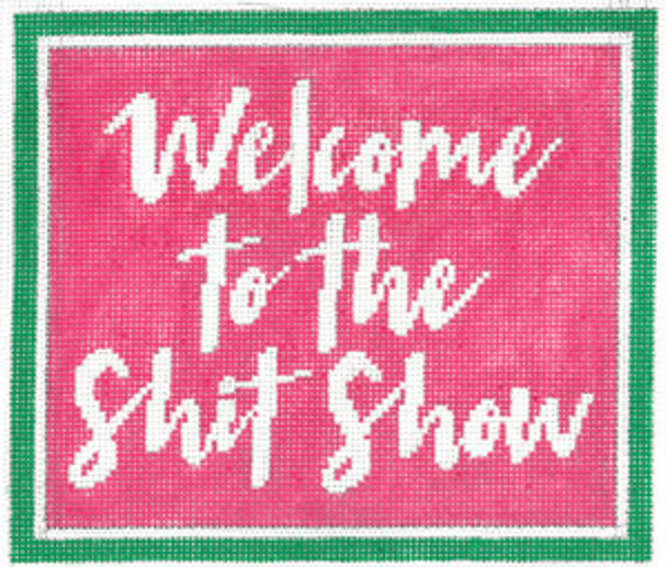 S-216 Welcome to the Shit Show 8 1/2 x 7 13 Mesh Rug Meredith Collection