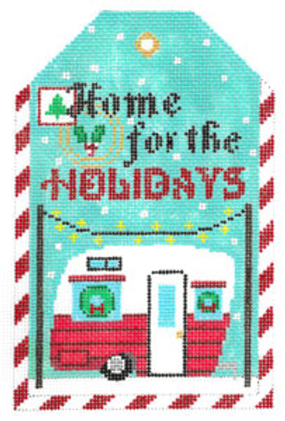 XO-197f Gift Tag - Home for the Holidays 6x4 18 Mesh Meredith Collection