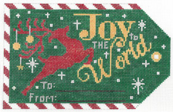 XO-197g Gift Tag - Joy to the World 6x4 18 Mesh Meredith Collection