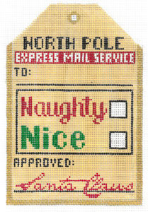 XO-197i Gift Tag - Naughty or Nice 6x4 18 Mesh Meredith Collection