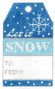 XO-198b Gift Tag- Let it Snow! 3 x 4 3/4 18 Mesh Meredith Collection