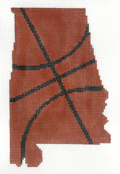 XO-210a Basketball State Shaped - Alabama 4 x 6 18 Mesh Meredith Collection