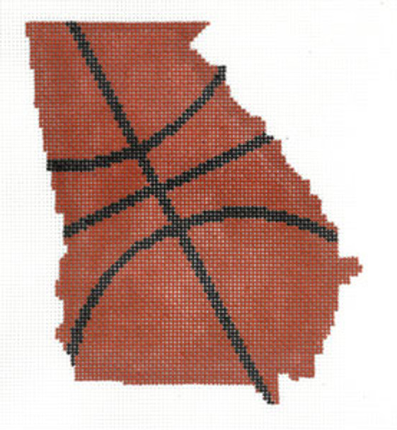 XO-210g Basketball State Shaped - Georgia 4 1/2 x 5 18 Mesh Meredith Collection