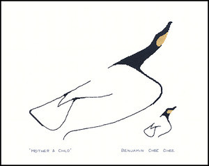 Mother & Child 175w x 153h by Stitching Studio, The From the Artwork of Benjamin Chee Chee 14-1114