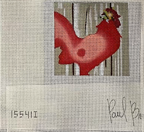 PB15541I Rooster 3x3 18M coaster Mesh Paul Brent The Collection Designs