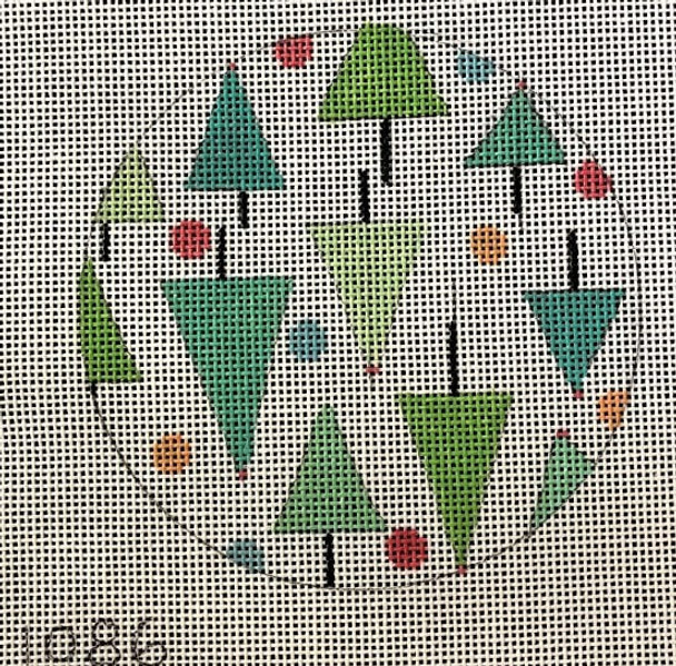 PM1086 50's Trees 4"rd 18 Mesh Penny MacLeod The Collection Designs