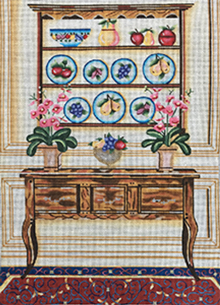 TS6075 Hutch with fruit Plates 10 x 14 13 Mesh TS Designs