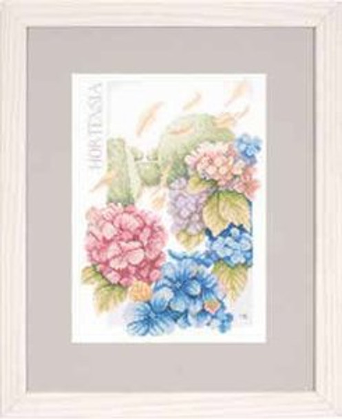 PN145977 Lanarte Kit Hydrangea Power by Marjolein Bastin 8" x 11"; Linen; 27ct