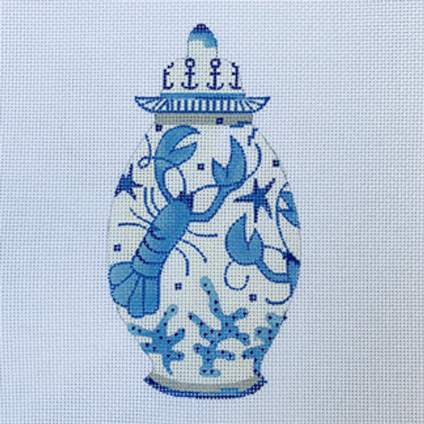 SF36 Ginger Jar Jardinere Lobster 3 x 6 18M Sara Fitz The Collection Designs