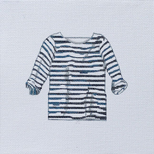 SF31 Navy + White Striped Shirt 18M 5x5 Sara Fitz The Collection Designs